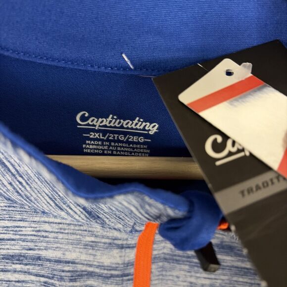 Boise State Broncos Quarter Zip Long Sleeve Pullover Shirt Size 2XL Blue NWT - Picture 3 of 6